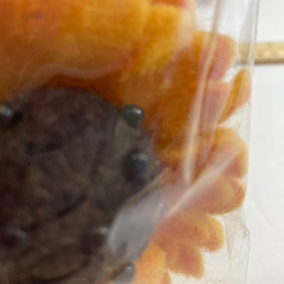 Sunflower 100% Wool Felt Beads 3" Crafts Applique Embellishments Needle Felting - Picture 10 of 12